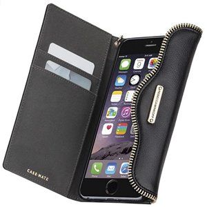 Rebecca Minkoff iPhone 6/6s Leather Folio Wristlet Black